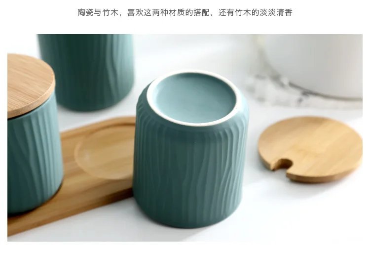 Ceramic Seasoning Jars with Wooden Lid Salt Shakers Kitchen Supplies White Spice Organizer Canister Spoon Set White Sugar Box Ceramic Seasoning Jars with Wooden Lid Salt Shakers Kitchen Supplies White Spice Organizer Canister Spoon Set White Sugar Box
