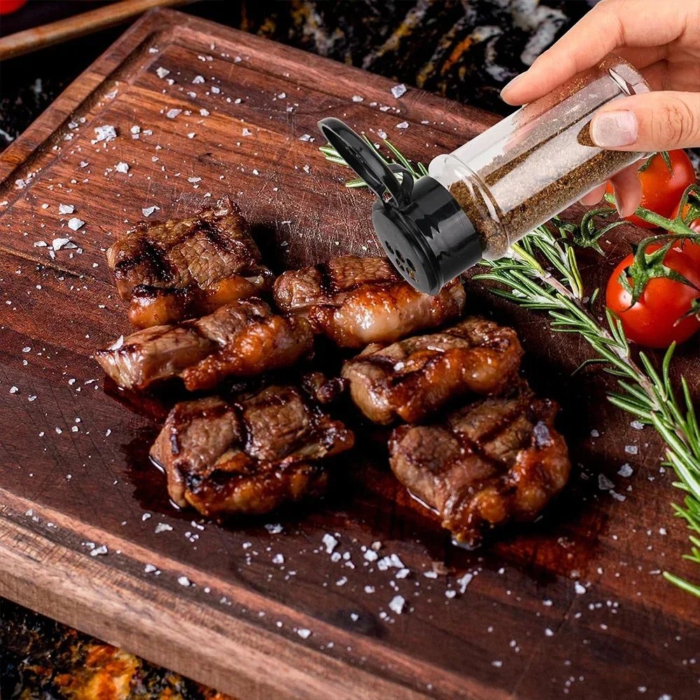 Kitchen Clear Seasoning Bottle Plastic Spice Jar Salt Pepper Shaker Container Barbecue Condiment Jar BBQ Spice Storage Tools