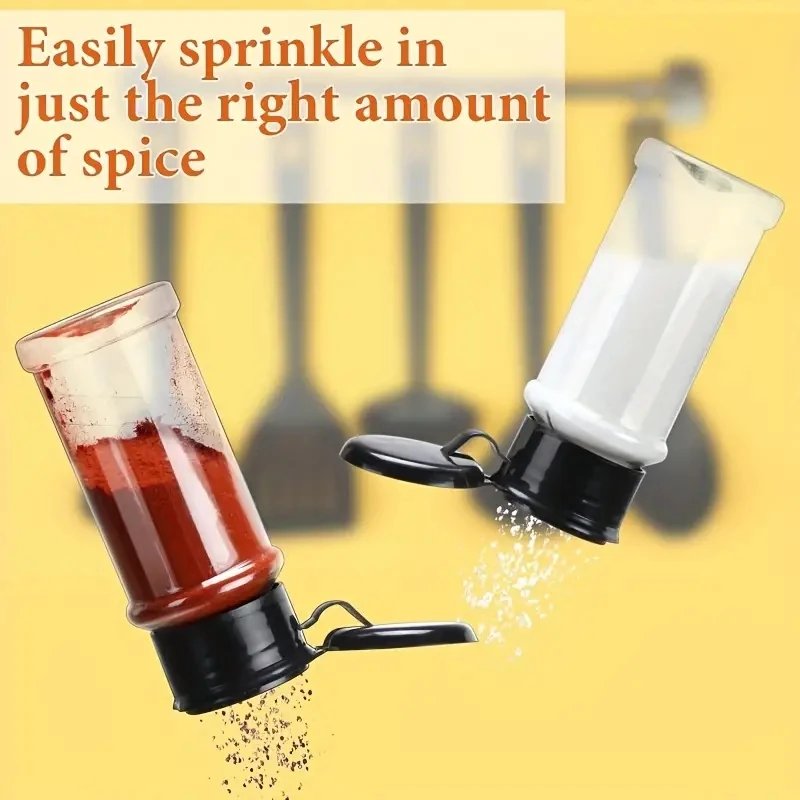 5-20pcs/set 100ml Plastic Spice Salt Pepper Shakers Seasoning Jar BBQ Condiment Vinegar Bottle Spice Can organizer kitchen Tools