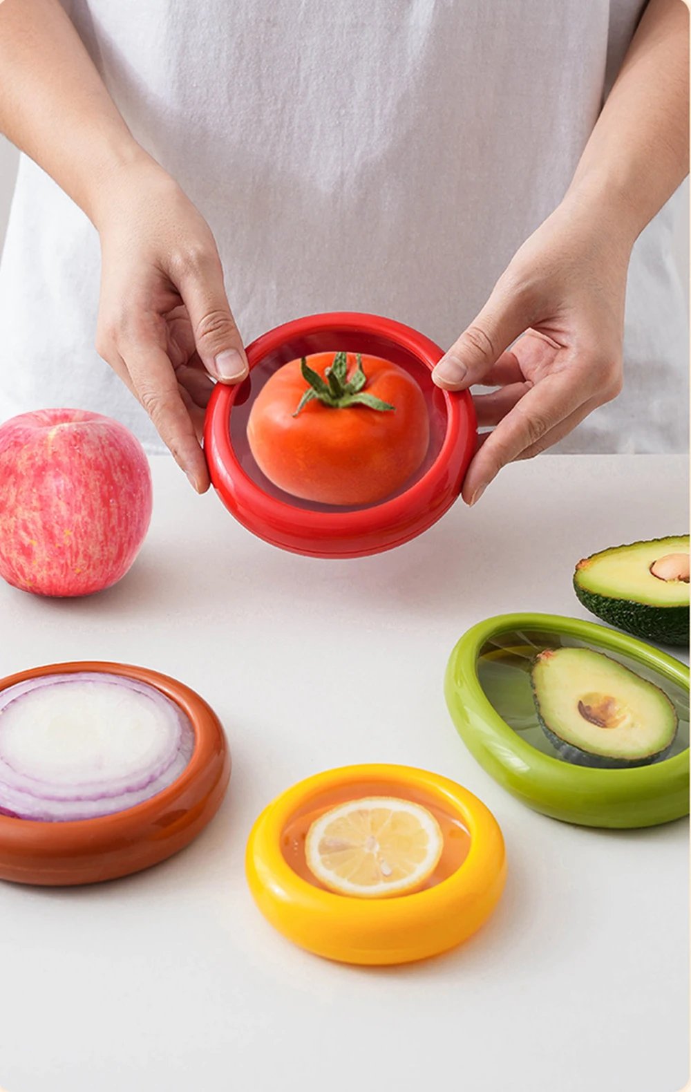 Food Fruit Vegetable Reusable Airtight Fresh Storage Storage Box for Fruits and Vegetables Easy to Clean Kitchen Gadgets