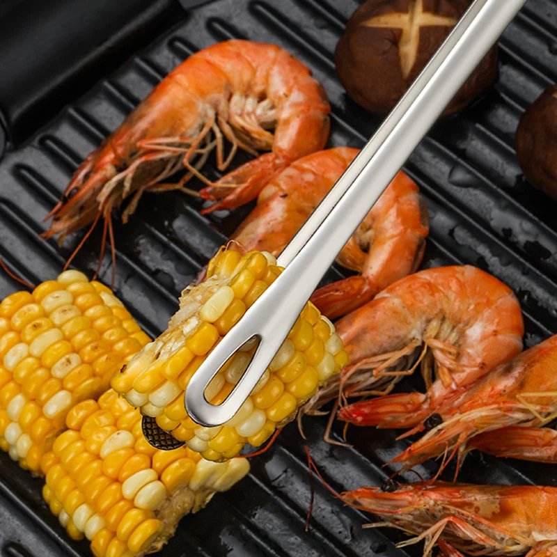 2Pcs Kitchen Tongs Barbecue Grill Tongs Stainless Steel Cooking Tweezers Chef Food Meat Tongs Clip BBQ Tools Kitchen Accessories