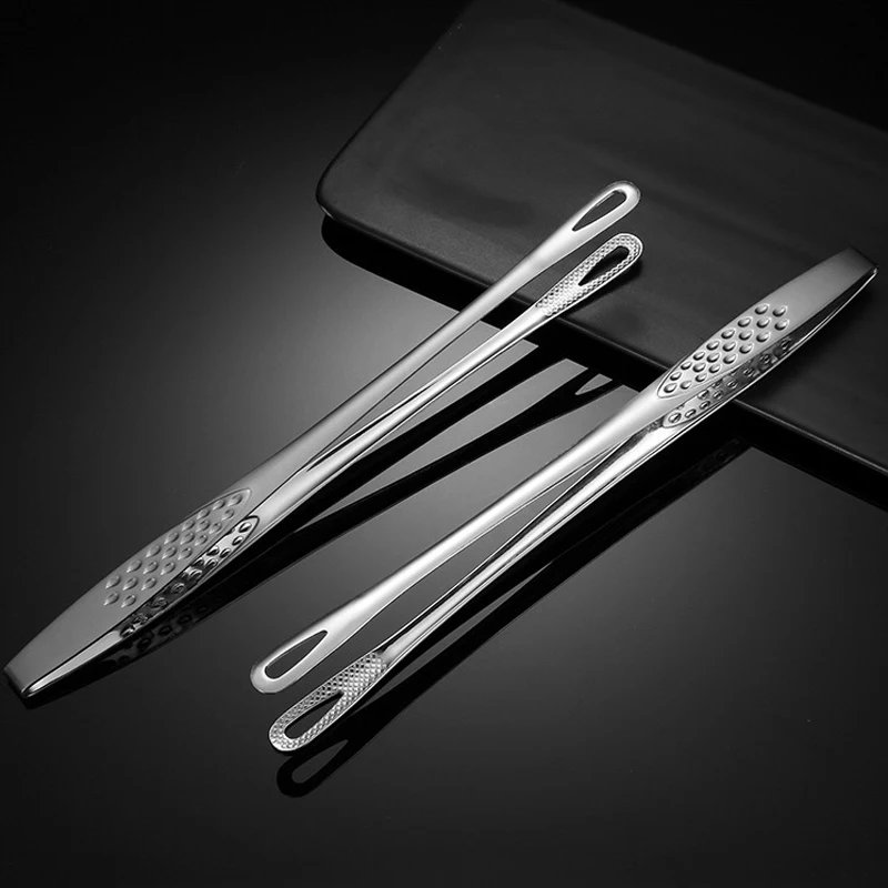 2Pcs Kitchen Tongs Barbecue Grill Tongs Stainless Steel Cooking Tweezers Chef Food Meat Tongs Clip BBQ Tools Kitchen Accessories