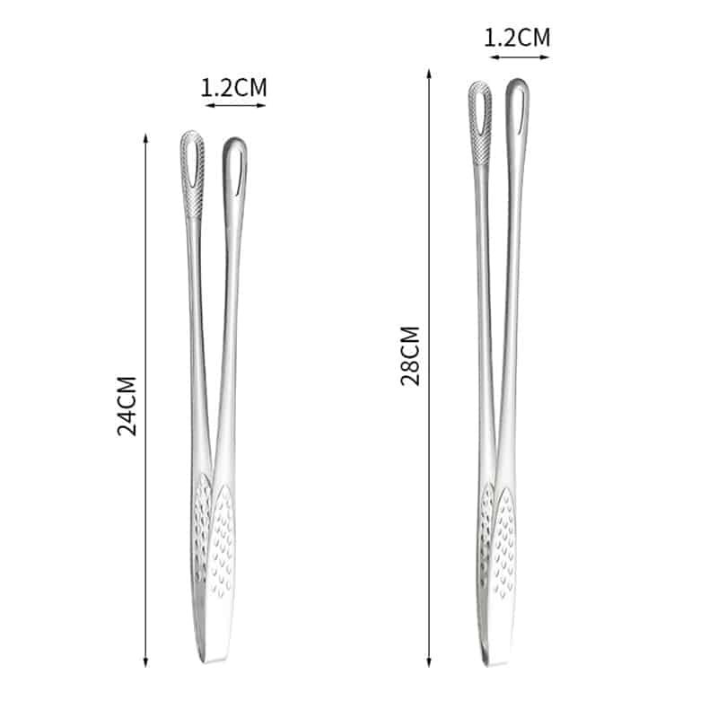2Pcs Kitchen Tongs Barbecue Grill Tongs Stainless Steel Cooking Tweezers Chef Food Meat Tongs Clip BBQ Tools Kitchen Accessories