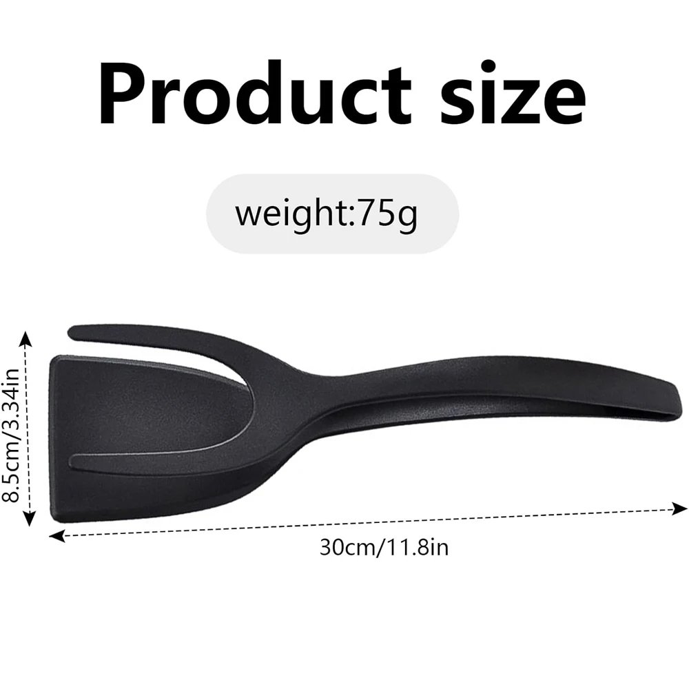 2 in 1 Grip Flip Spatula Clamp Egg Pancake Fish French Toast Omelette Making Non Stick Home Kitchen Cooking Turner Tool 2 in 1 Grip Flip Spatula Clamp Egg Pancake Fish French Toast Omelette Making Non Stick Home Kitchen Cooking Turner Tool