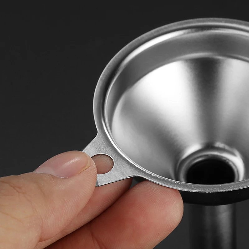 Stainless Steel Funnel Kitchen Oil Liquid Funnel Metal Funnel with Detachable Filter Wide Mouth Funnel for Canning Kitchen Tools
