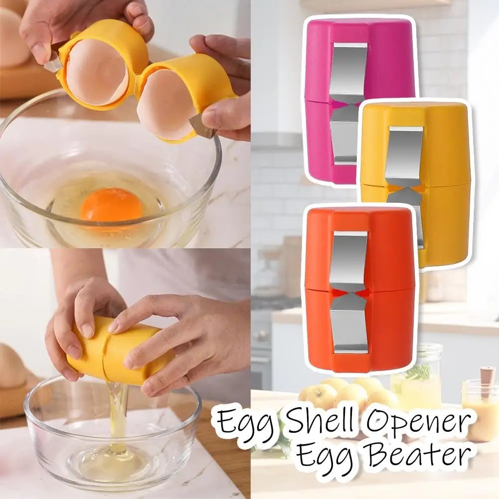 1/2pcs Multifunctional Egg Shell Opener Handheld Egg Cracker Separator Tool Eggshell Cutter Easy Open Kitchen Gadget for Raw Egg 1/2pcs Multifunctional Egg Shell Opener Handheld Egg Cracker Separator Tool Eggshell Cutter Easy Open Kitchen Gadget for Raw Egg
