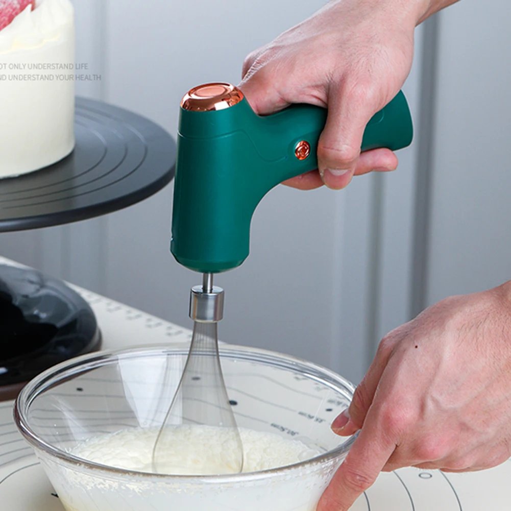 Electric Mixer Mini Electric Whisk with One-Touch Speed Control Stainless Steel Egg Whisk for Kitchen for Baking & Cooking Tools