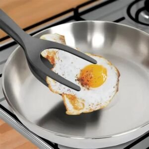 2-in-1 Nylon-Griff Flip-Zange Ei-Spatel-Zange Steak-Spatel-Zange Klammer Pfannkuchen-Wender Küchenzubehör Küchenartikel