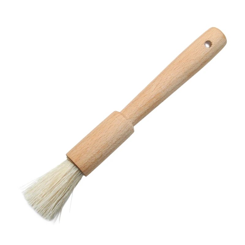 2Pcs Kitchen Oil Brushes Basting Brush Wood Handle BBQ Grill Pastry Brush Baking Cooking Tools Butter Honey Sauce Brush Bakeware