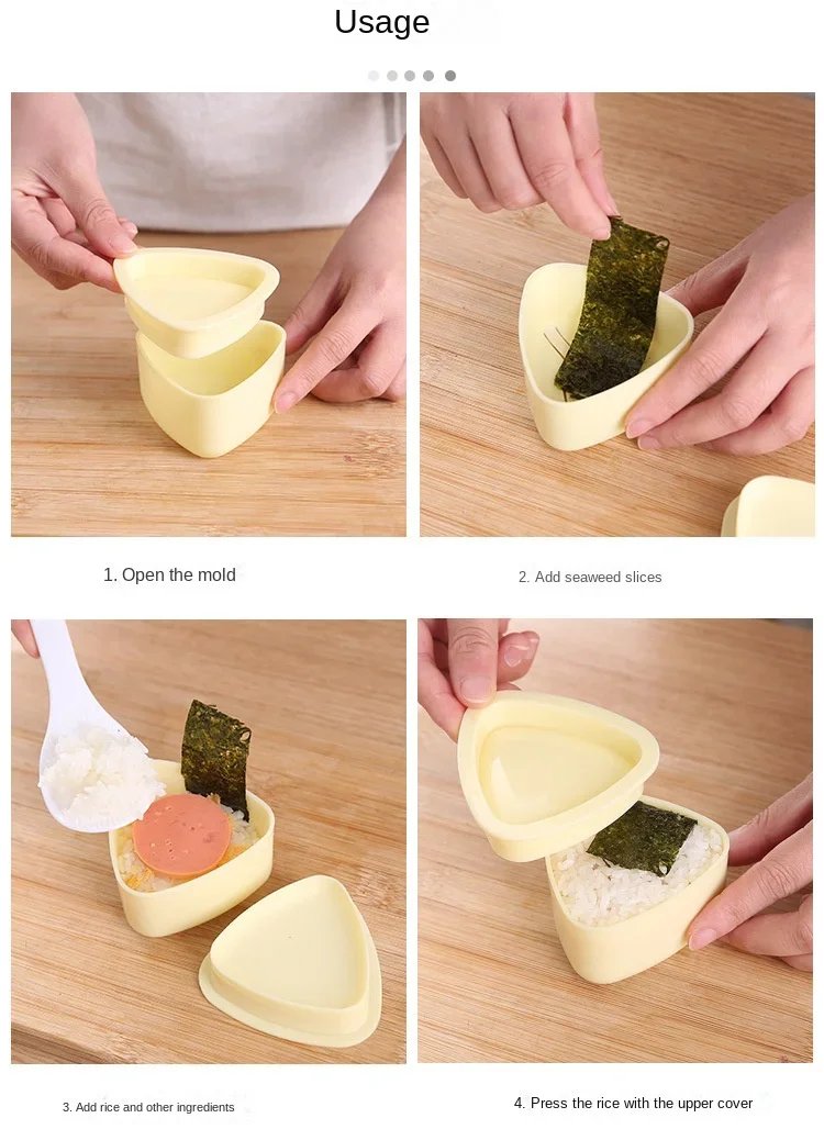 Onigiri Mold Home Kitchen Food Utensils for Kitchen 1-2PCS Kit Sushi Press Convenient Japan DIY Bento Accessories Rice Balls New