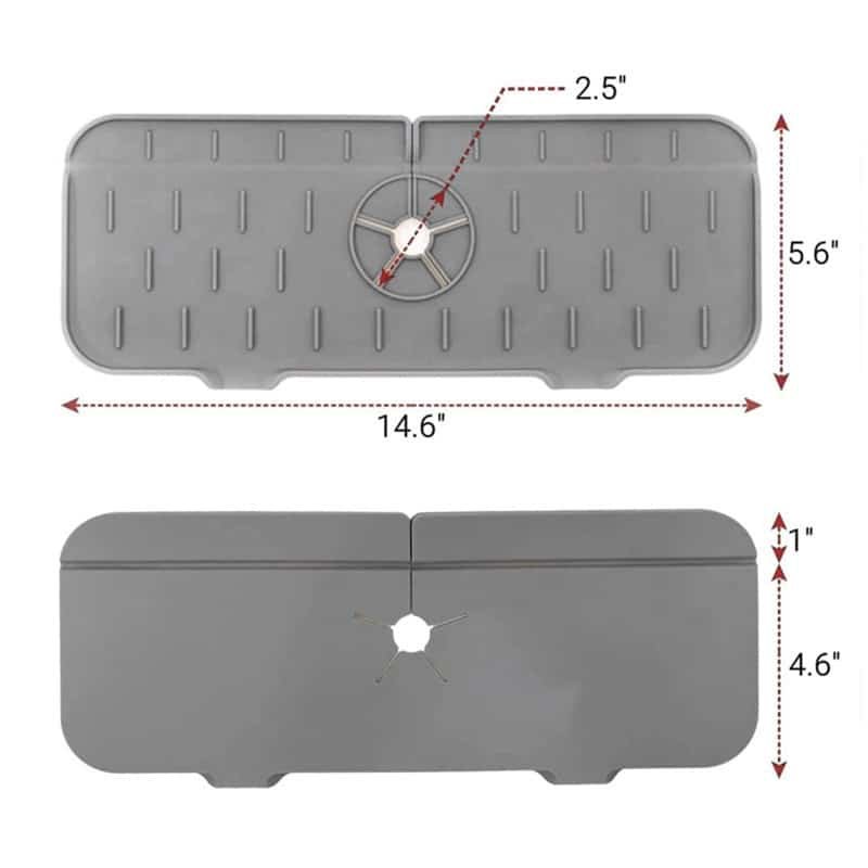 Food Grade Silicone Faucet Splashproof Water Pad Absorbent Pad Sink Anti-spray and Drain Water Retaining Pad Kitchen Accessories