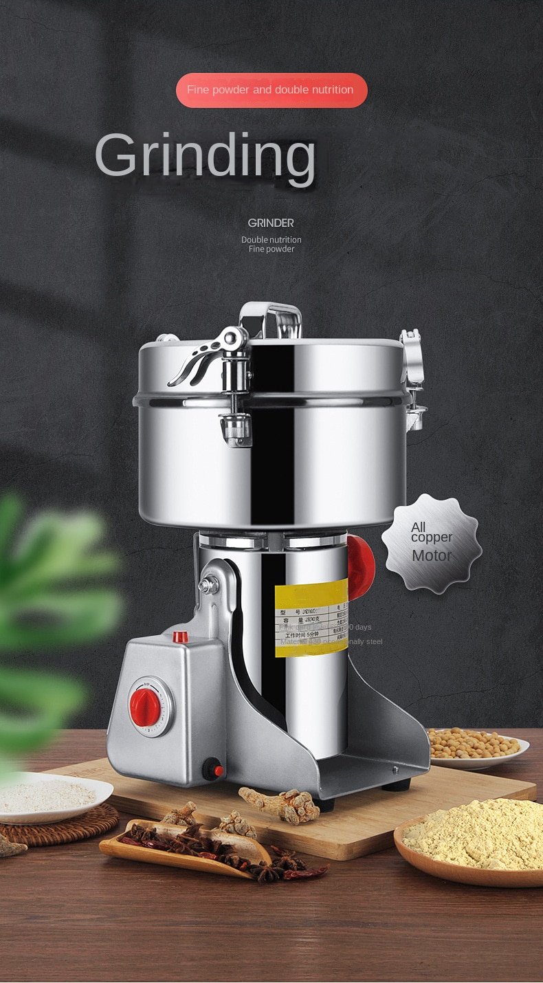 High Power Electric Coffee Grinder Kitchen Cereal Nuts Beans Spices Grains Grinder Machine Multifunctional Home Coffee Grinder