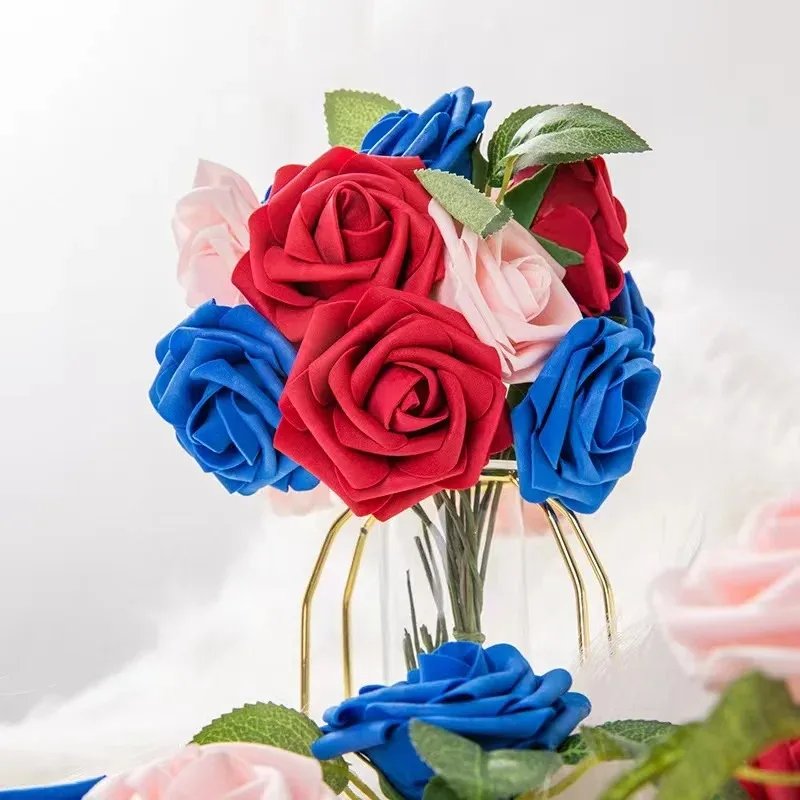 Rose Artificial Flowers 15/25/100pcs Foam Fake Roses Wedding Bouquets Centerpieces Mothers Day Valentines Gifts Party Decoration Rose Artificial Flowers 15/25/100pcs Foam Fake Roses Wedding Bouquets Centerpieces Mothers Day Valentines Gifts Party Decoration