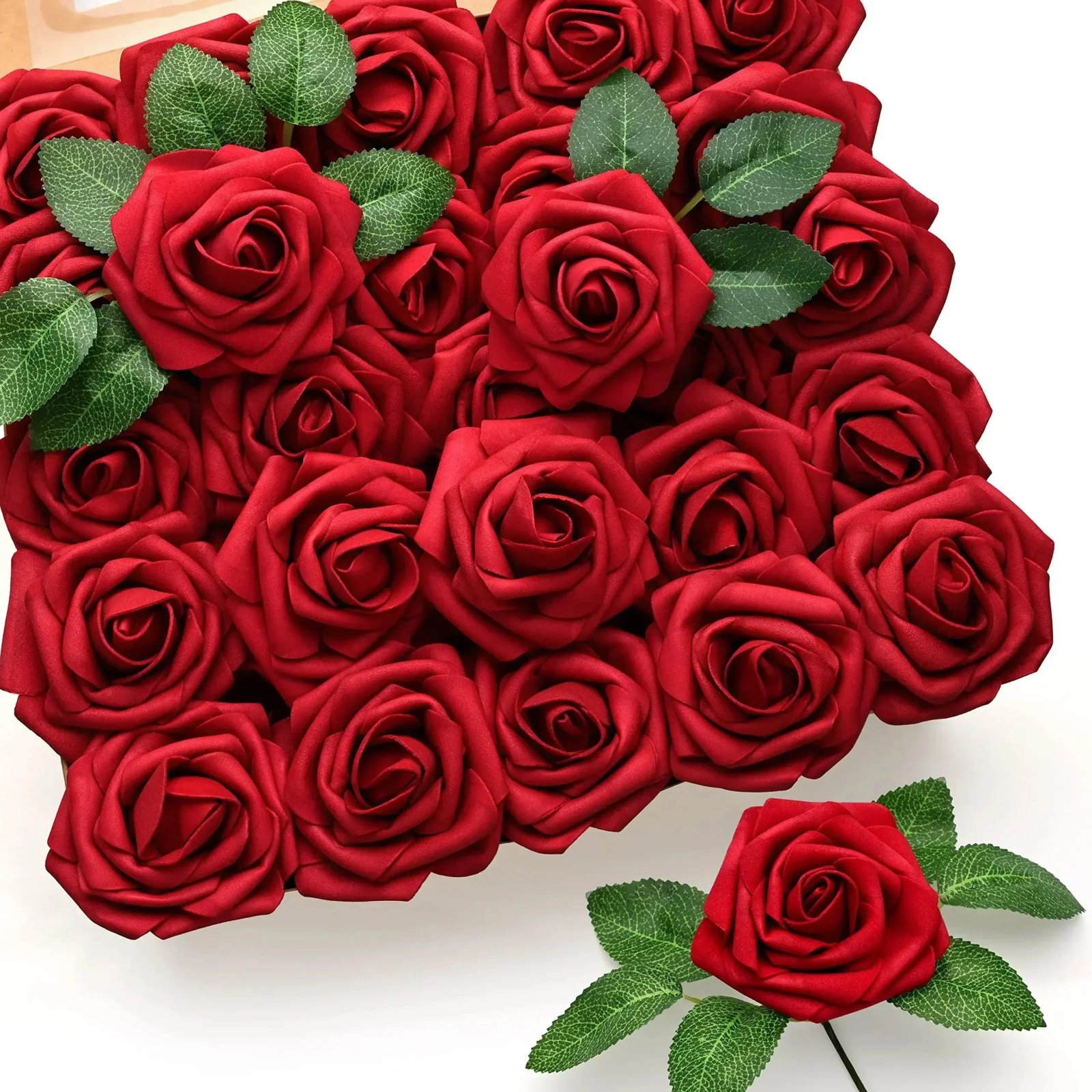 Rose Artificial Flowers 15/25/100pcs Foam Fake Roses Wedding Bouquets Centerpieces Mothers Day Valentines Gifts Party Decoration Rose Artificial Flowers 15/25/100pcs Foam Fake Roses Wedding Bouquets Centerpieces Mothers Day Valentines Gifts Party Decoration