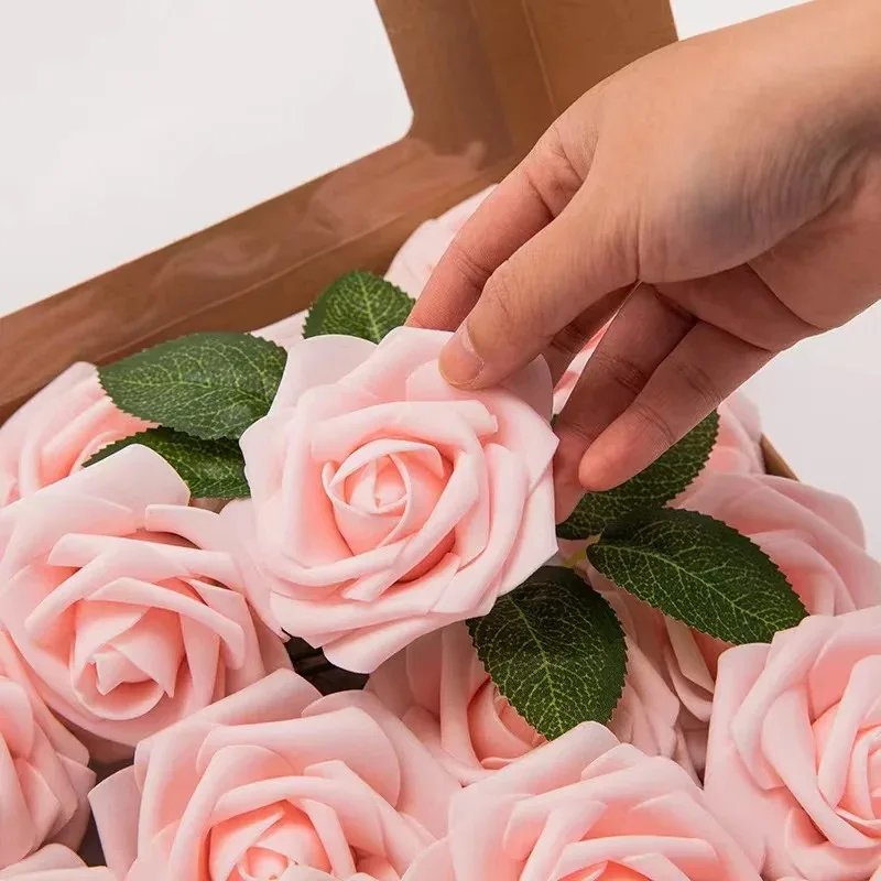 Rose Artificial Flowers 15/25/100pcs Foam Fake Roses Wedding Bouquets Centerpieces Mothers Day Valentines Gifts Party Decoration Rose Artificial Flowers 15/25/100pcs Foam Fake Roses Wedding Bouquets Centerpieces Mothers Day Valentines Gifts Party Decoration