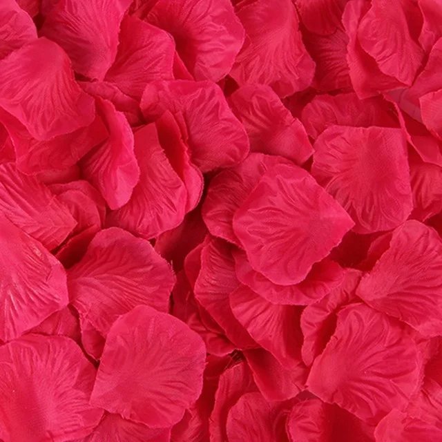 Artificial Wedding Rose Petals Romantic Silk Petals Flower Petals Valentine Day Wedding Marriage Party Rose Leaves Decoration