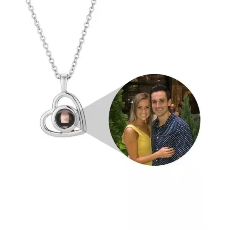 Custom Projection Photo Necklace Personalized Pet Photo Pendant Chain Pet Memorial Gift Anniversary gift Valentine's 2025