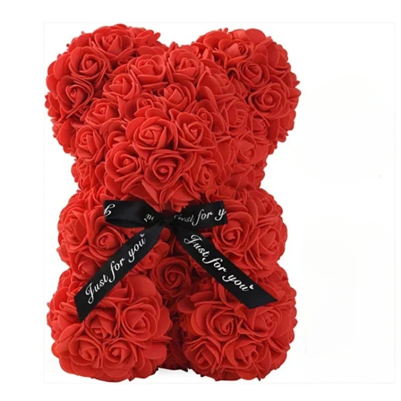 New Artificial Flower Eternal Rose Teddy Bear for Mom Mother's Day Birthday Valentine's Day Anniversary Gifts & Artificial Decor