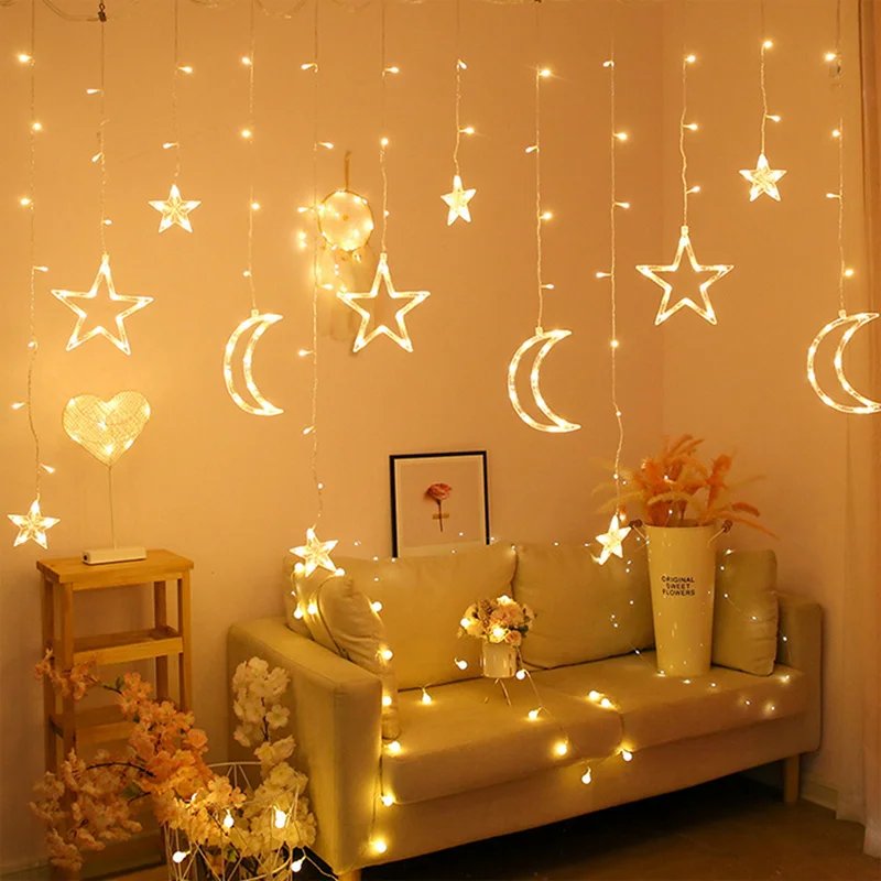 Moon Star Ramadan Decor Led Curtain Garland Fairly Light Eid Mubarak Ramadan Decoration Islam Muslim Party Eid Al Adha Decor Moon Star Ramadan Decor Led Curtain Garland Fairly Light Eid Mubarak Ramadan Decoration Islam Muslim Party Eid Al Adha Decor