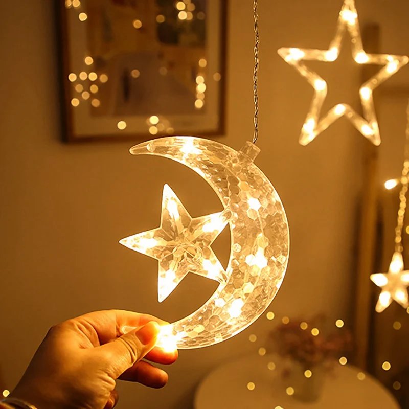 Moon Star Ramadan Decor Led Curtain Garland Fairly Light Eid Mubarak Ramadan Decoration Islam Muslim Party Eid Al Adha Decor Moon Star Ramadan Decor Led Curtain Garland Fairly Light Eid Mubarak Ramadan Decoration Islam Muslim Party Eid Al Adha Decor