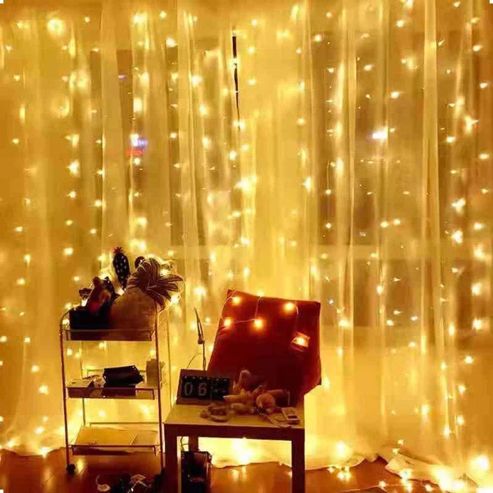 3M LED Curtain Garland Light String Remote Control USB Fairy Lamp Rustic Wedding Christmas Ramadan Decoration 2025 Eid Mubarak 3M LED Curtain Garland Light String Remote Control USB Fairy Lamp Rustic Wedding Christmas Ramadan Decoration 2025 Eid Mubarak