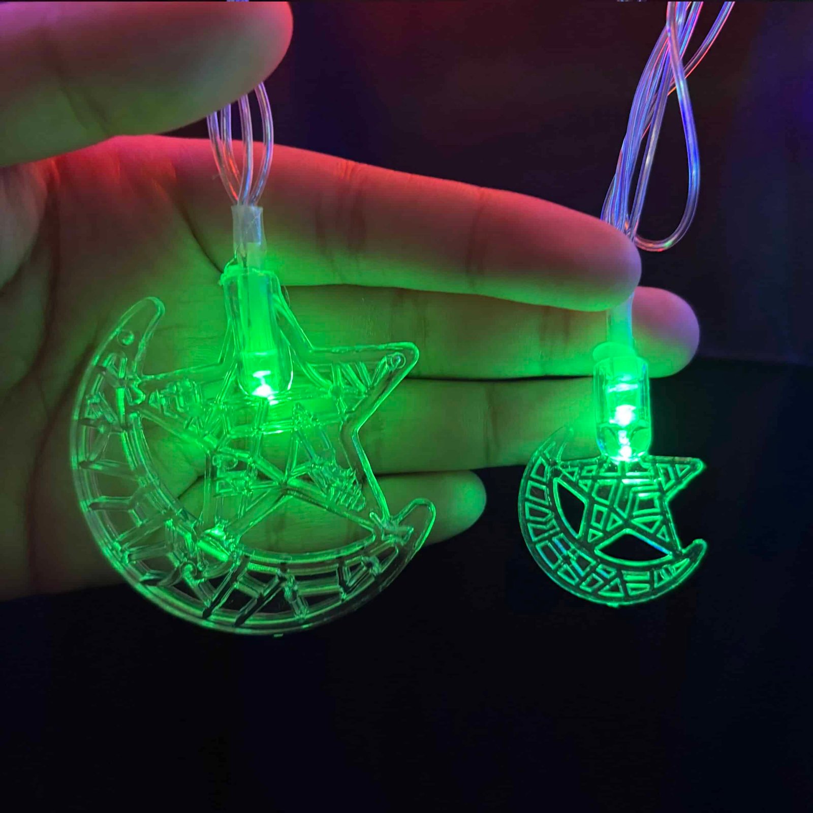 Eid Mubarak Led String Lights Mubarak Party Islam Pray Ramadan Decoration 2025 For Home Muslim Star Moon Hanging String Lamp