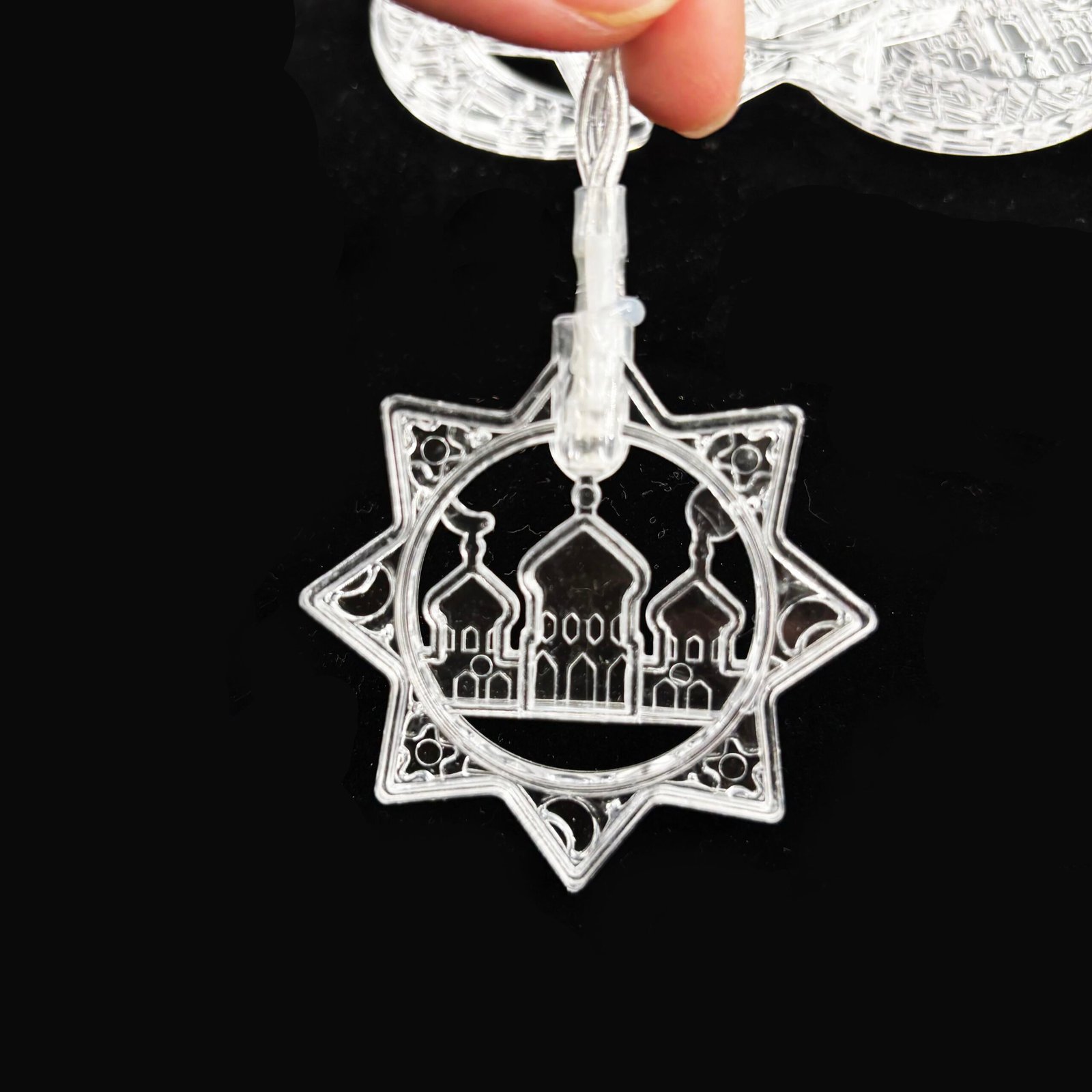 Eid Mubarak Led String Lights Mubarak Party Islam Pray Ramadan Decoration 2025 For Home Muslim Star Moon Hanging String Lamp