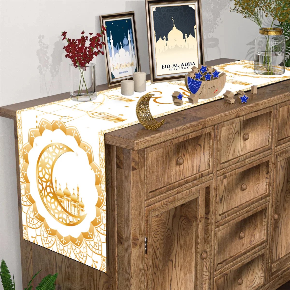 Ramadan Kareem Table Runner Eid Mubarak Decor 2025 for Home Ramadan Mubarak Islamic Muslim Party Eid Al-Fitr Gifts Ramadan Decor Ramadan Kareem Table Runner Eid Mubarak Decor 2025 for Home Ramadan Mubarak Islamic Muslim Party Eid Al-Fitr Gifts Ramadan Decor