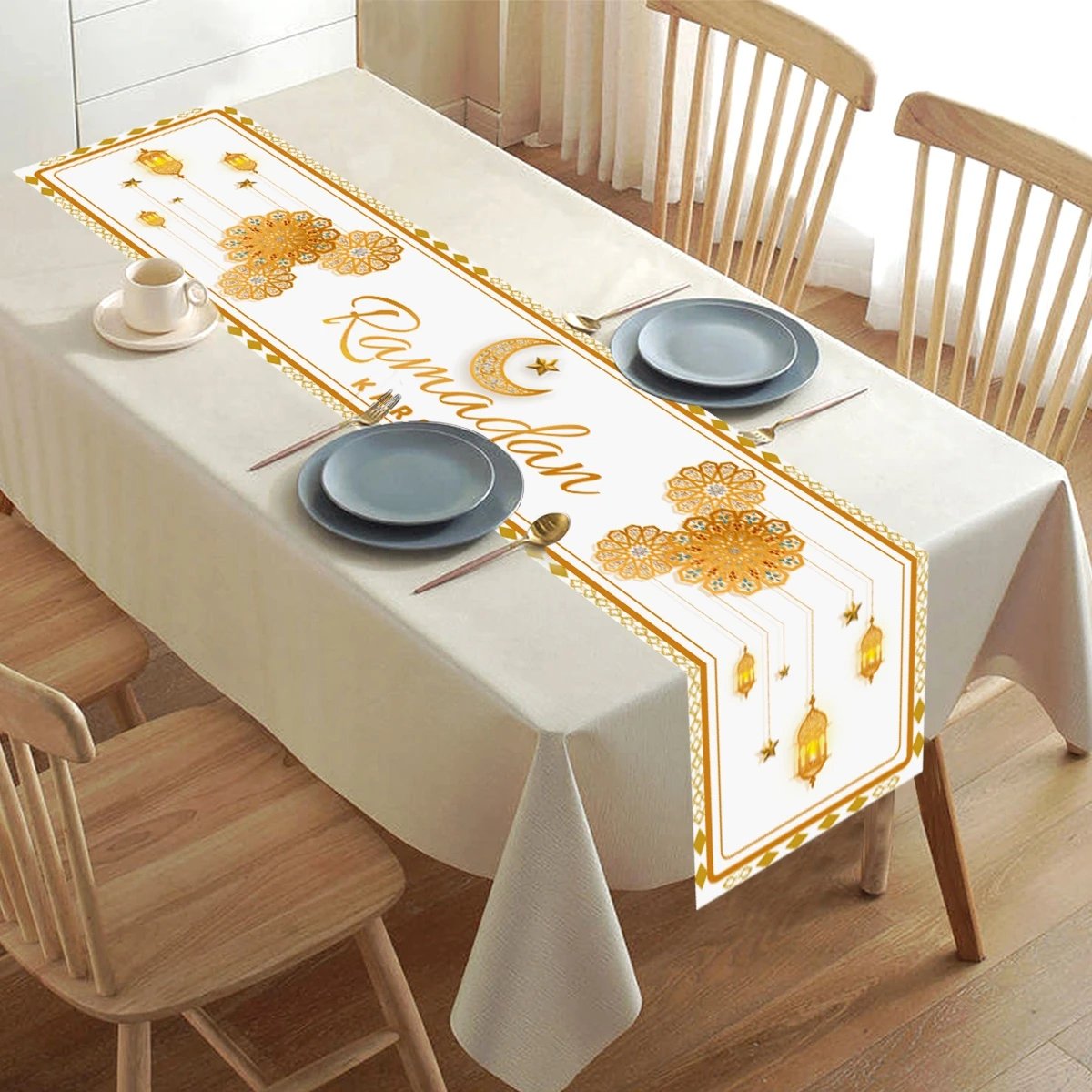 Ramadan Kareem Table Runner Eid Mubarak Decor 2025 for Home Ramadan Mubarak Islamic Muslim Party Eid Al-Fitr Gifts Ramadan Decor Ramadan Kareem Table Runner Eid Mubarak Decor 2025 for Home Ramadan Mubarak Islamic Muslim Party Eid Al-Fitr Gifts Ramadan Decor