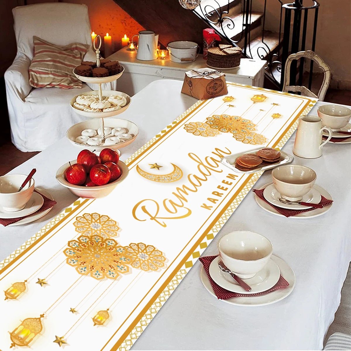 Ramadan Kareem Table Runner Eid Mubarak Decor 2025 for Home Ramadan Mubarak Islamic Muslim Party Eid Al-Fitr Gifts Ramadan Decor Ramadan Kareem Table Runner Eid Mubarak Decor 2025 for Home Ramadan Mubarak Islamic Muslim Party Eid Al-Fitr Gifts Ramadan Decor