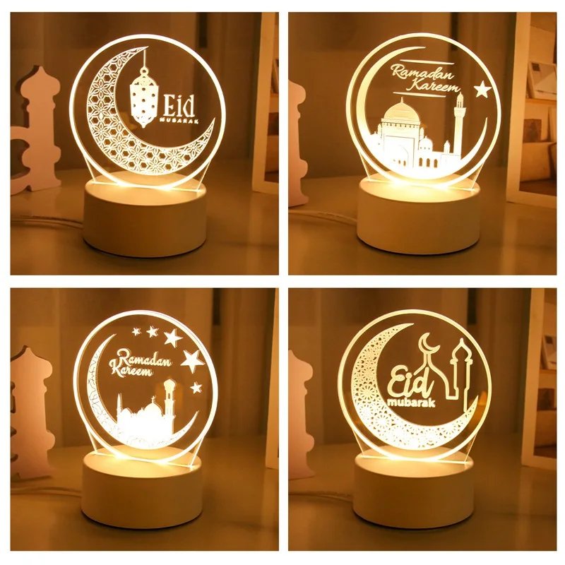 EID Night Light Mubarak Ramadan Decoration For Home 2025 Islamic Muslim Party Decor Ramadan Kareem Happy Eid Al Adha Ramadan