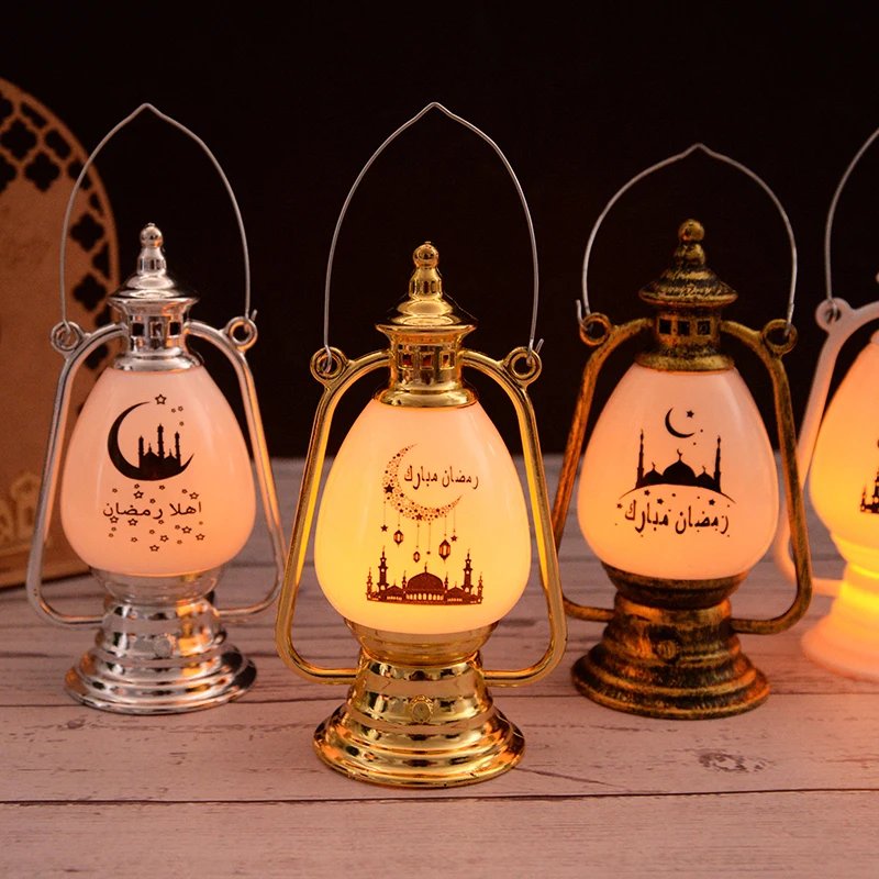 Eid mubarak Hurricane Lamp Retro Coal Oil Windproof Lamp Eid Al Fitr Mosque Decor Islamic Ramadan Kareem Festival Party Supplies