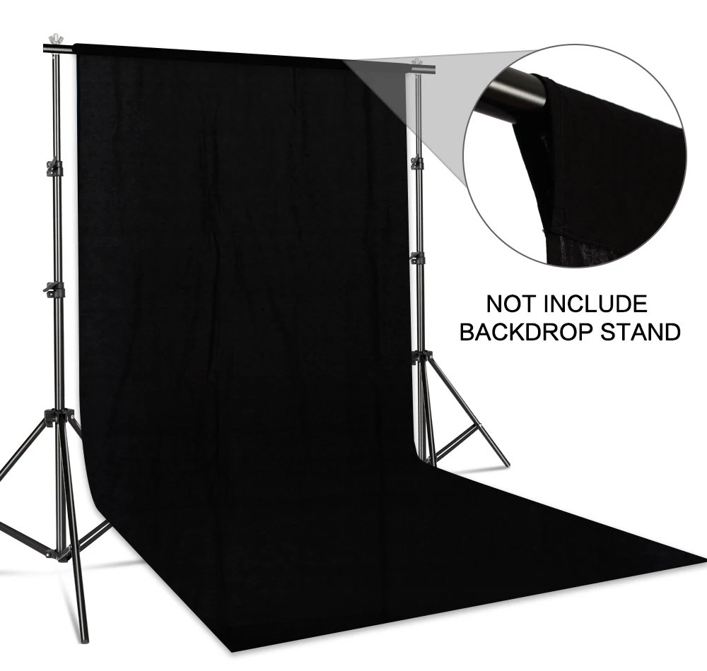 SH Photography Photo Background Green Screen Backdrop Professional White/Black/Gray Smooth Muslin Backdrops For Photo Shoot Prop