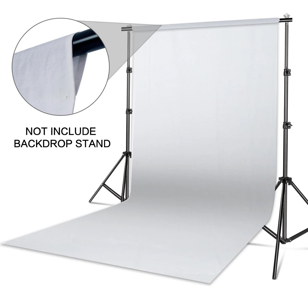 SH Photography Photo Background Green Screen Backdrop Professional White/Black/Gray Smooth Muslin Backdrops For Photo Shoot Prop
