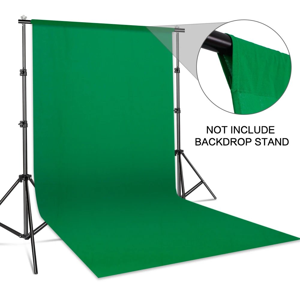 SH Photography Photo Background Green Screen Backdrop Professional White/Black/Gray Smooth Muslin Backdrops For Photo Shoot Prop