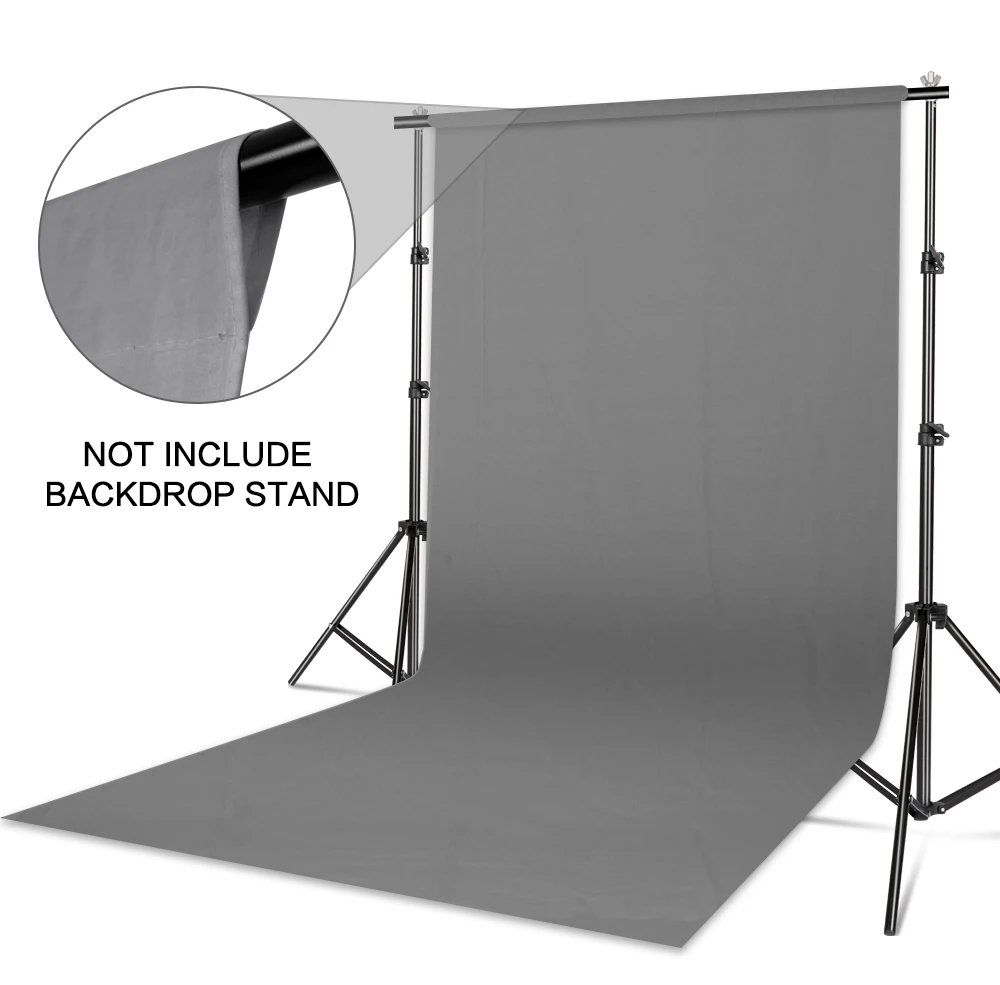 SH Photography Photo Background Green Screen Backdrop Professional White/Black/Gray Smooth Muslin Backdrops For Photo Shoot Prop